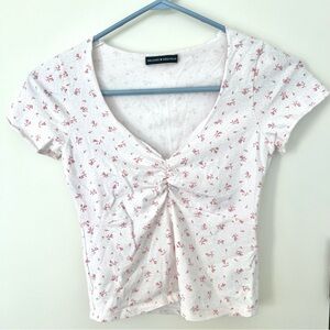 Brandy Melville Floral Tee, One Size
